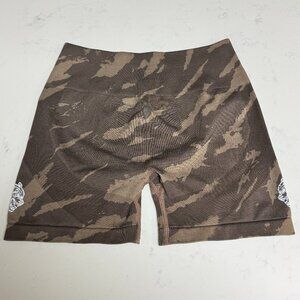Darc Sports She Compression Shorts – Multicolor Brown/Tan Training Shorts SZ Med